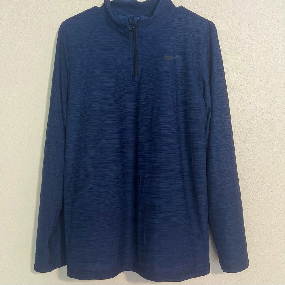 Nike Dri-fit Mens Small Navy Long sleeve 1/4 zip